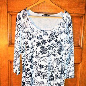 *** JONES NEW YORK  - Collection Woman *** 1X Sequins Along Front Cowl Neckline